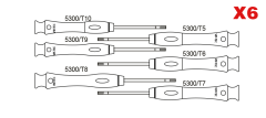 5001 MİKRO TORX TORNOVİDA TAKIMI 6 PARÇA 5001/6ST1