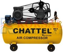 CHT-1221-12T SESLİ - YAĞLI HAVA KOMPRESÖRÜ 200 LT 12 BAR 4 HP (TRİFAZE)