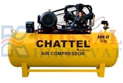 CHT-1255 SESLİ - YAĞLI HAVA KOMPRESÖRÜ 500LT 8BAR 10HP (TRİFAZE)