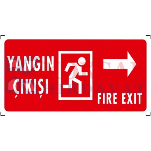 YANGIN ÇIKIŞI (SAĞ) - İKAZ LEVHASI