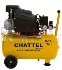 CHT-1225 SESLİ - YAĞLI HAVA KOMPRESÖRÜ 24 LT 8 BAR 2 HP (MONOFAZE)