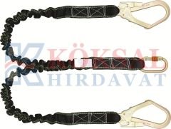 Kİ371 Çift Kollu Elastik Lanyard Büyük Kancalı