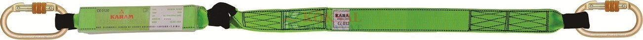 KA323 Şok Emici Tek Kolon Halatlı Çift Karabinalı