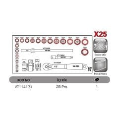 1/2'' LOKMA ANAHTAR TAKIMI - VT114121