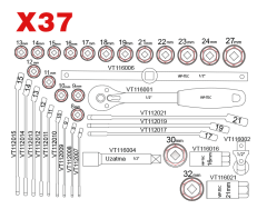 1/2'' LOKMA ve KOMBİNE ANAHTAR TAKIMI - VT114137