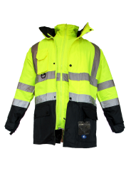 JN1003 İçi Çıkmalı Oxford Parka Sarı/Lacivert