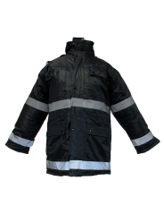 JN1041 Lacivert Kapşonlu Parka Fosforlu