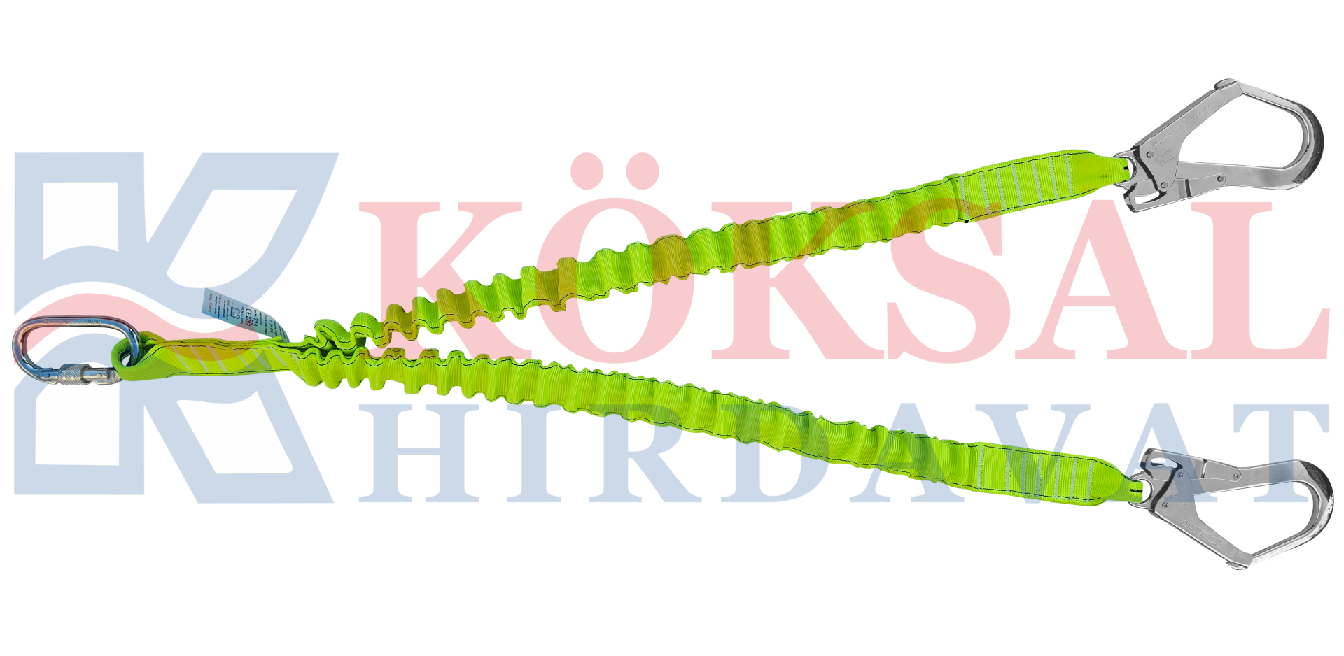 Kİ371 Çift Kollu Elastik Lanyard Büyük Kancalı