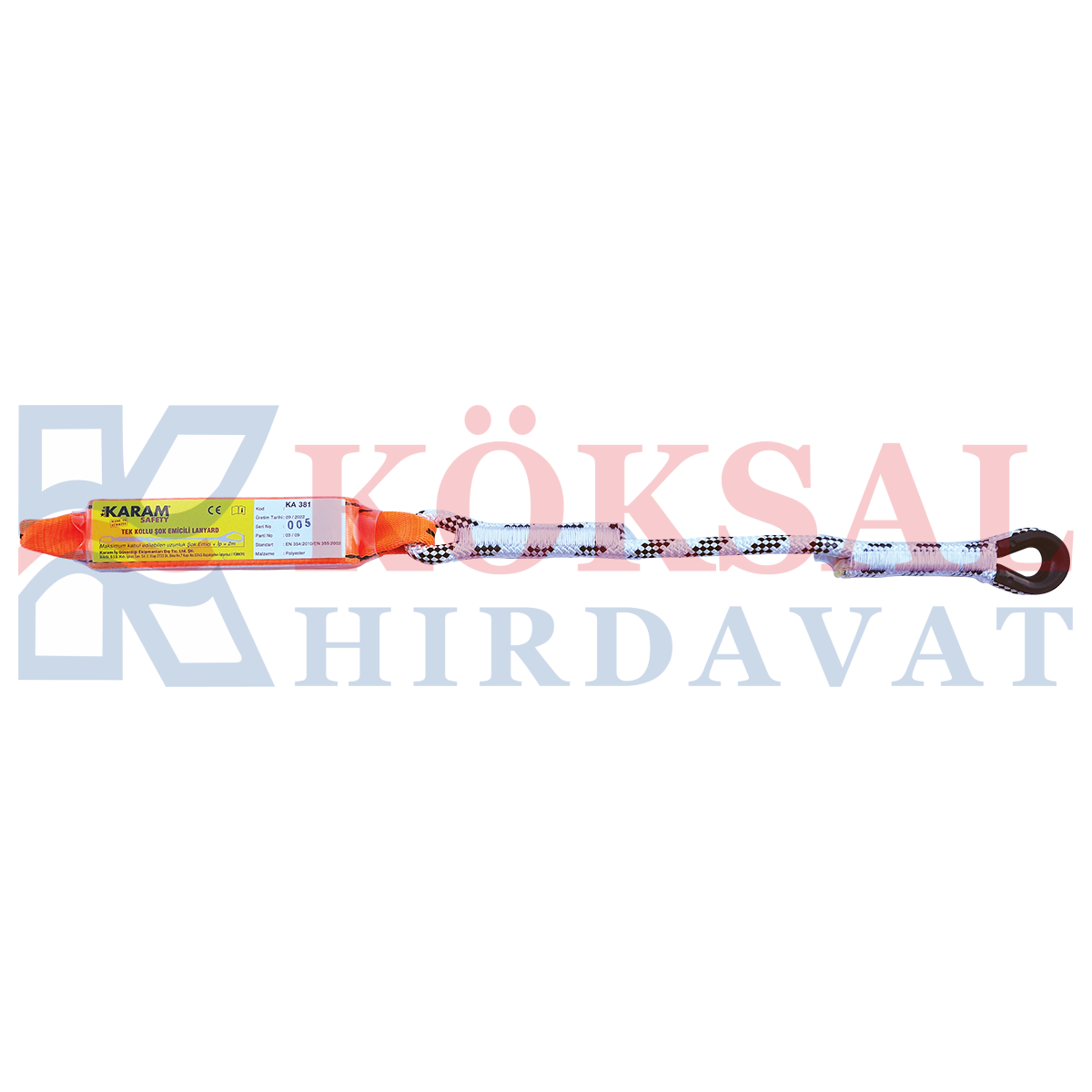 KA381 Şok Emici Tek İpli Statik Halatlı