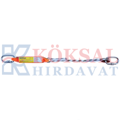KA383 Şok Emici Tek İpli Statik Halatlı Çift Karabinalı