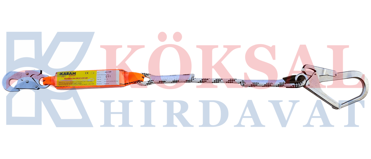 KA389 Şok emici tek ipli statik halatlı küçük -büyük kancalı
