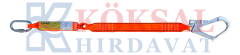 KA328 Şok Emici Tek Kolon Halatlı Büyük Kancalı Karabinalı