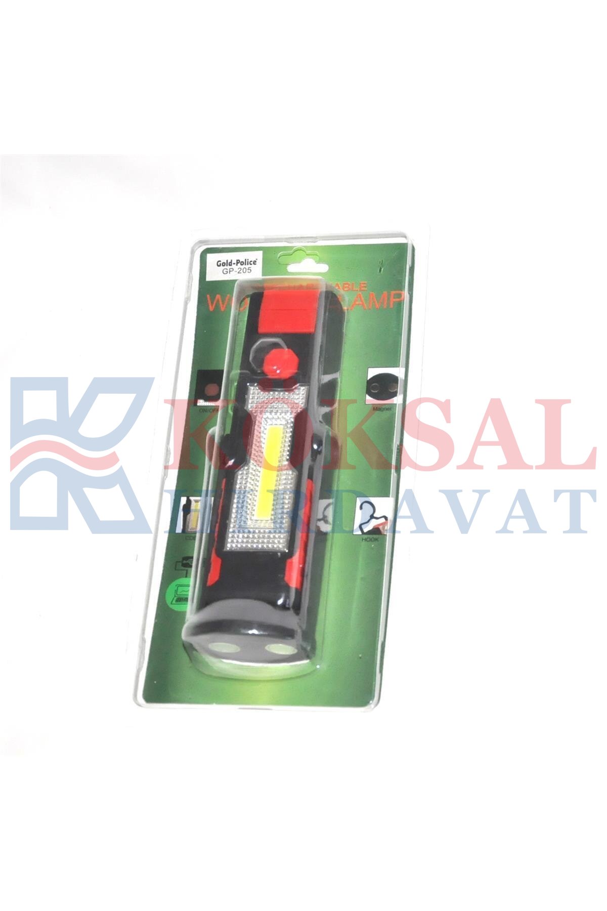 Gold Police GP-205 Led Askılı Şarjlı Tamirci El Feneri