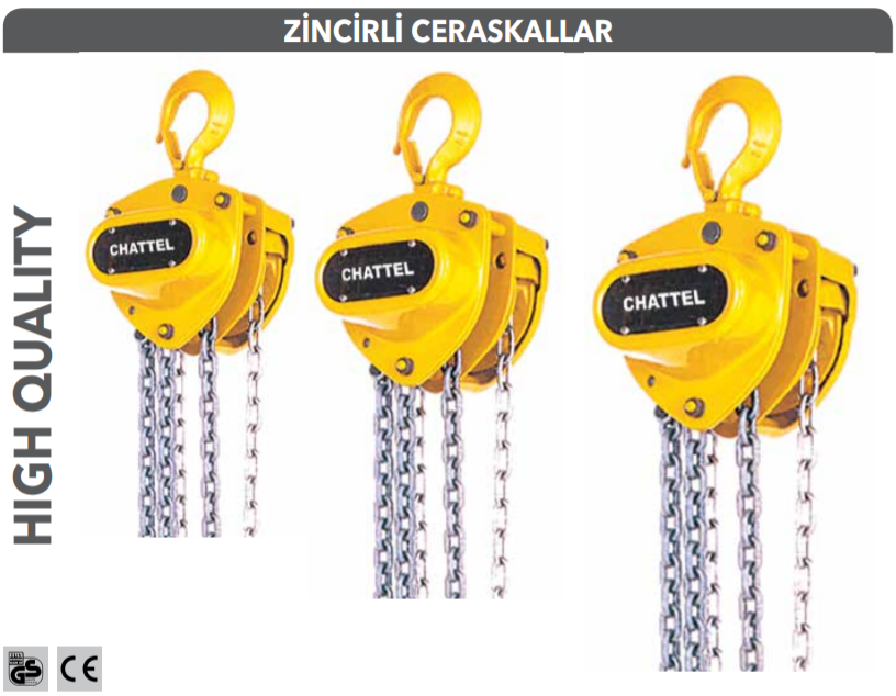 CHATTEL ZİNCİRLİ CARASKAL (0,5 TON - 3 MT)