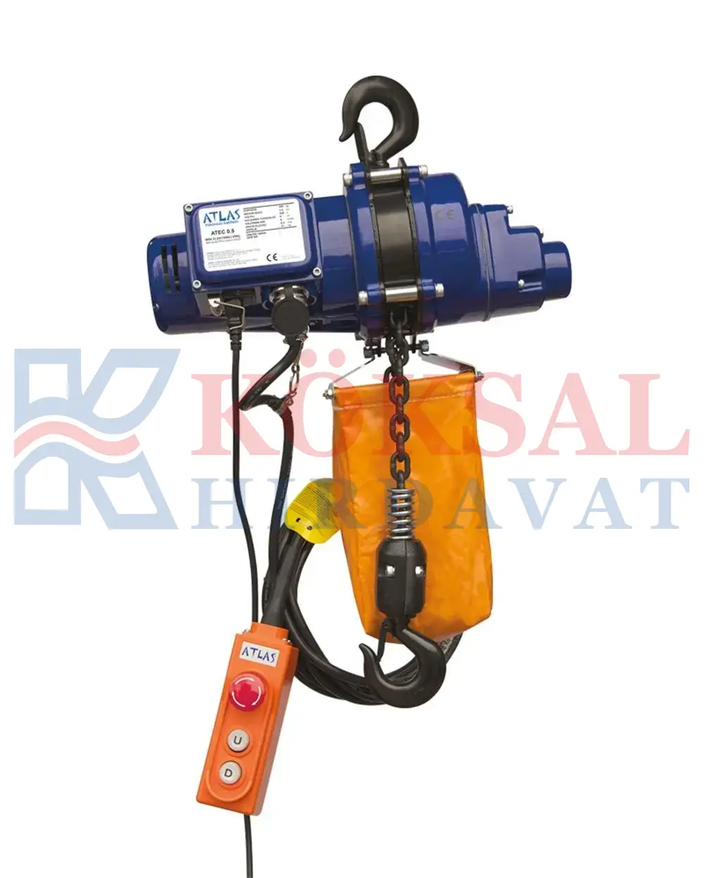 0.5 Ton 220 V Mini Elektrikli Zincirli Vinç - ATEC 0.5 ATLAS PRO