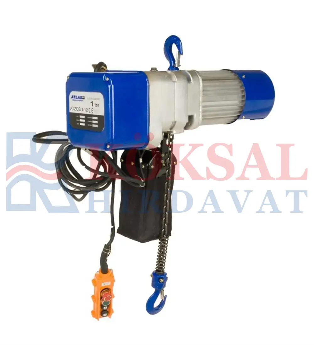 1 Ton 6 m Çift Hızlı Elektrikli Zincirli Vinç 380 V - ATZCS 1 ATLAS PRO