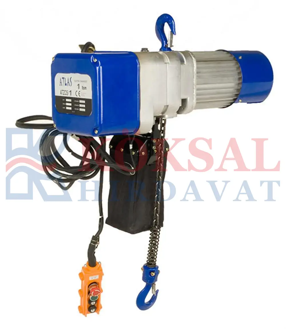 2 Ton 6 m Çift Hızlı Elektrikli Zincirli Vinç 380 V - ATZCS 2 ATLAS PRO