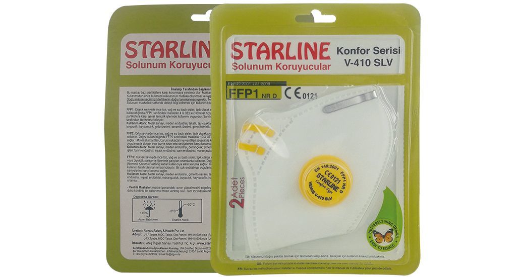 Katlanabilir Toz Maskesi / V-410 SLV  Blister Set